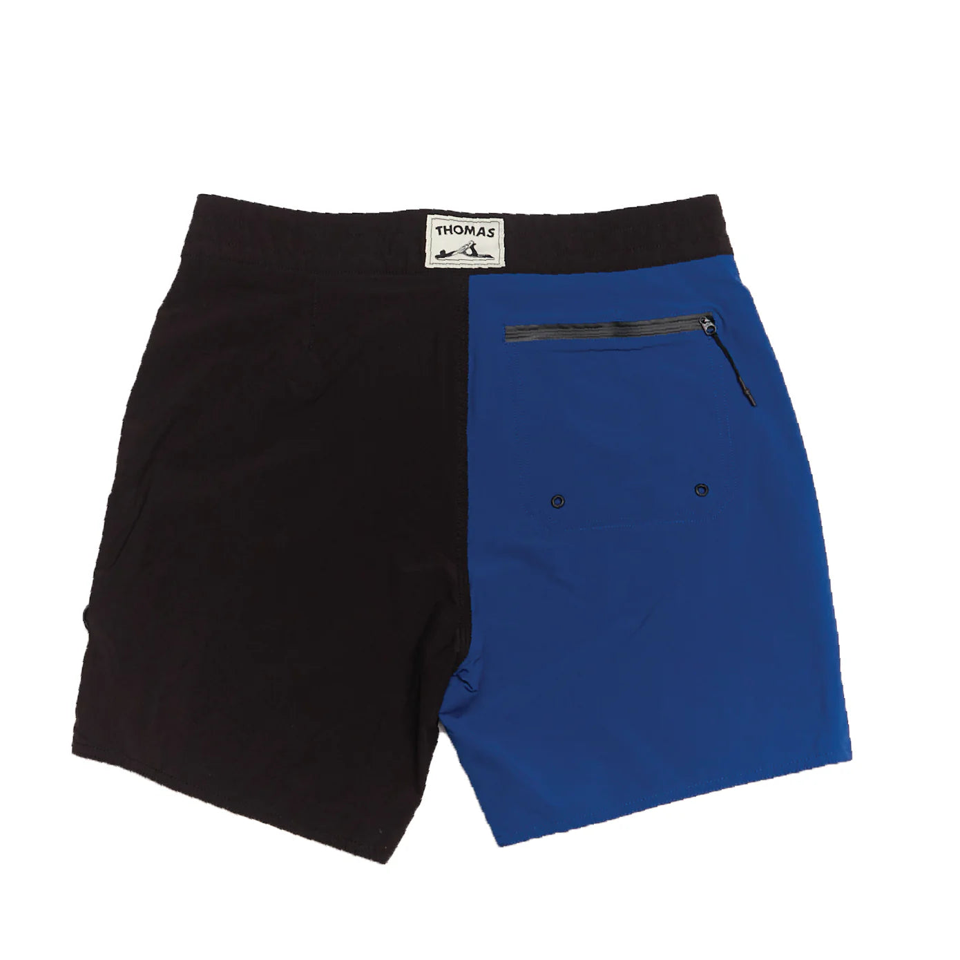 Thomas Navy with Black Paneling and Black Waistband Board Short
