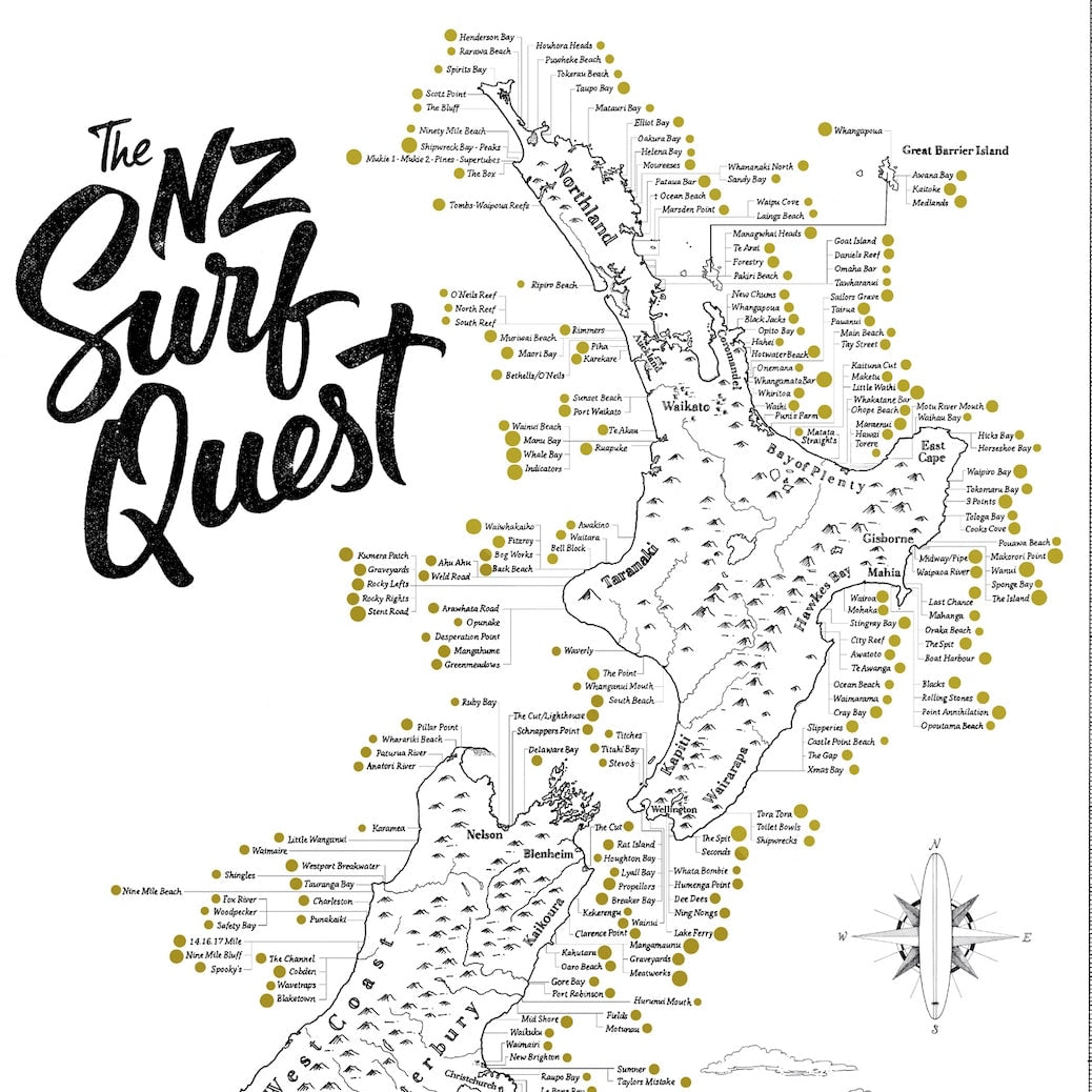 Surf Quest Scratch Map